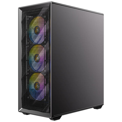 Antec AX85 ARGB Mid-Tower Gaming Case Black, Mesh Front, Tempered Glass, 4 ARGB Fans Included