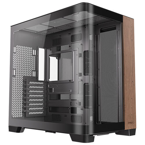 Antec C8 Curve Wood ATX Mid Tower Gaming Case with Curved Glass Panel