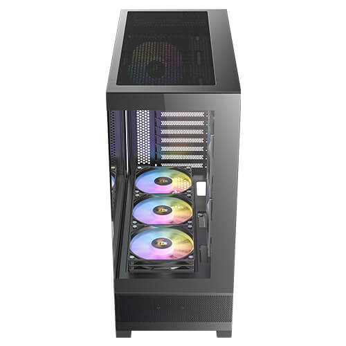 ANTEC CX700 RGB Elite Mid-Tower Gaming Case – Black, 270° Tempered Glass, 6×120 mm RGB Fans Included