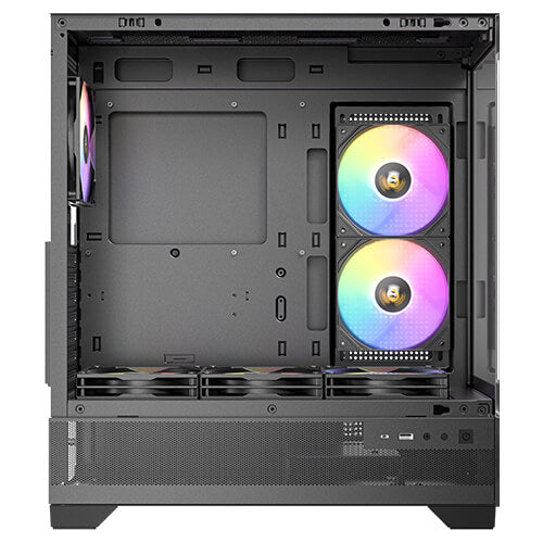ANTEC CX700 RGB Elite Mid-Tower Gaming Case – Black, 270° Tempered Glass, 6×120 mm RGB Fans Included