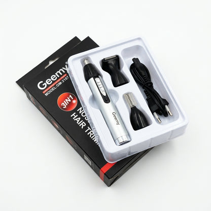 Geemy 3-in-1 Rechargeable Nose, Ear & Eyebrow Hair Trimmer Grooming Kit Nose Hair trimmer