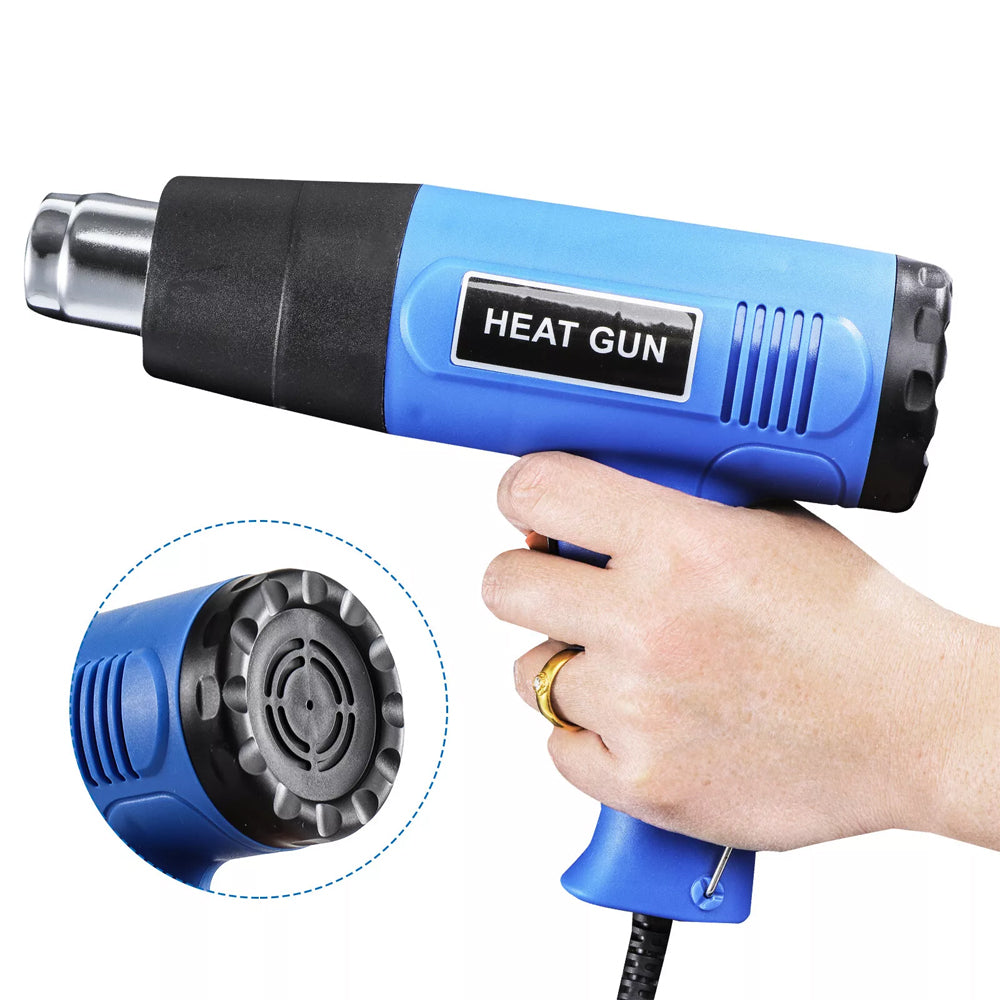 2000W Heat Gun for Vinyl Wrap & DIY – Hot Air Gun with Attachments for Shrinking, Paint Stripping, PVC & Crafts