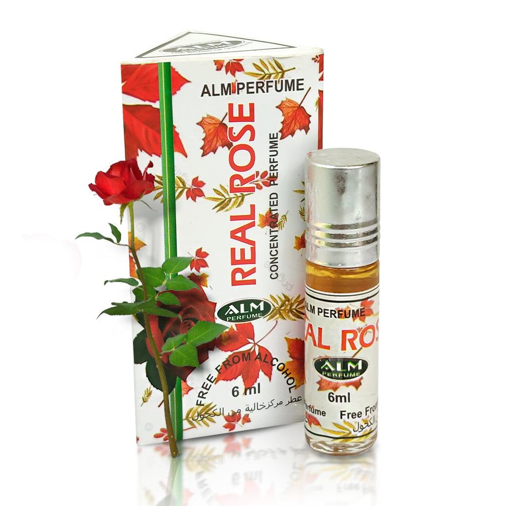 ALM Real Rose Attar 6ml – Long-Lasting Floral Perfume Oil for Women & Men
