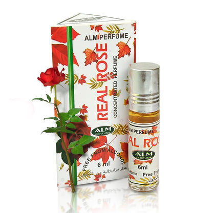 ALM Real Rose Attar 6ml – Long-Lasting Floral Perfume Oil for Women & Men
