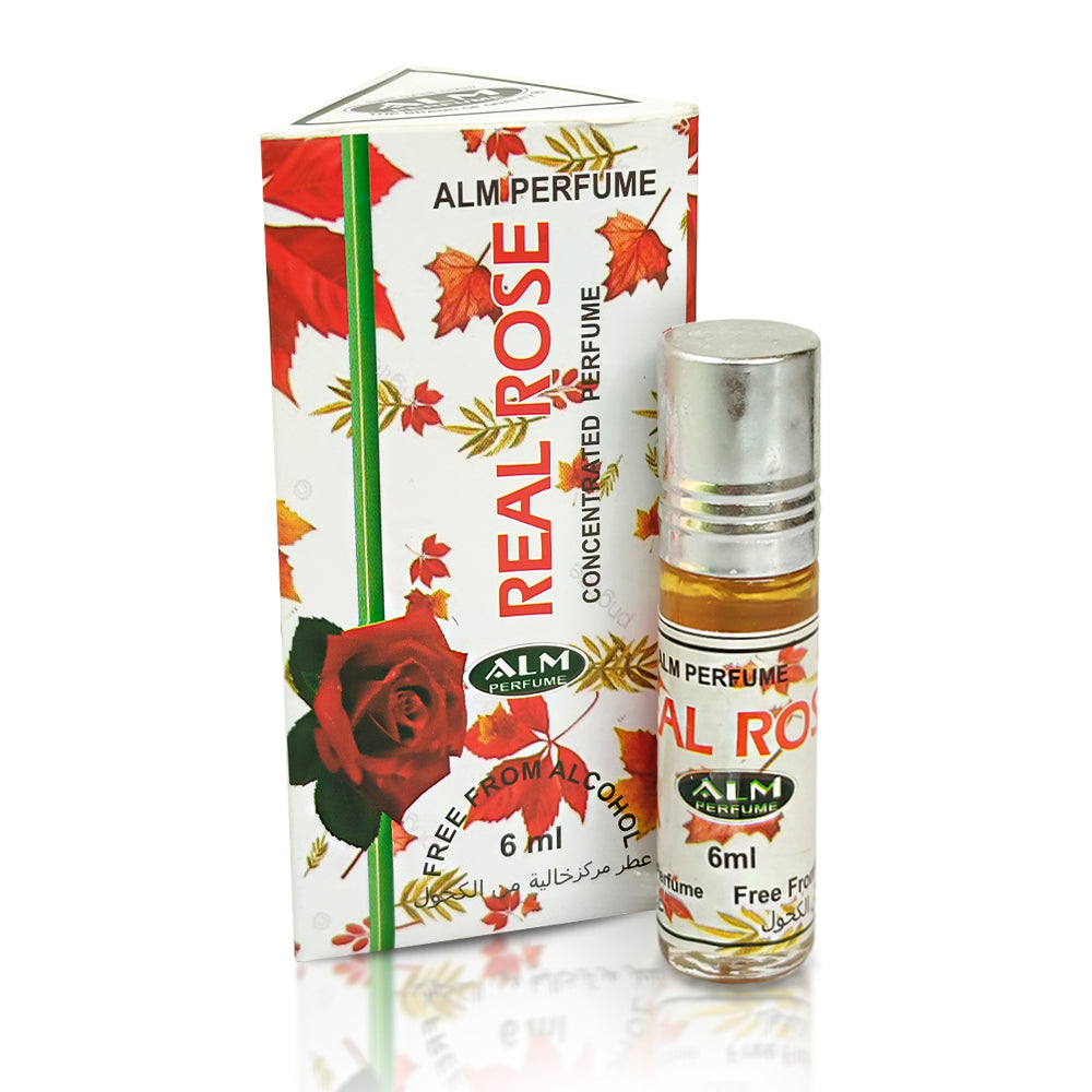 ALM Real Rose Attar 6ml – Long-Lasting Floral Perfume Oil for Women & Men
