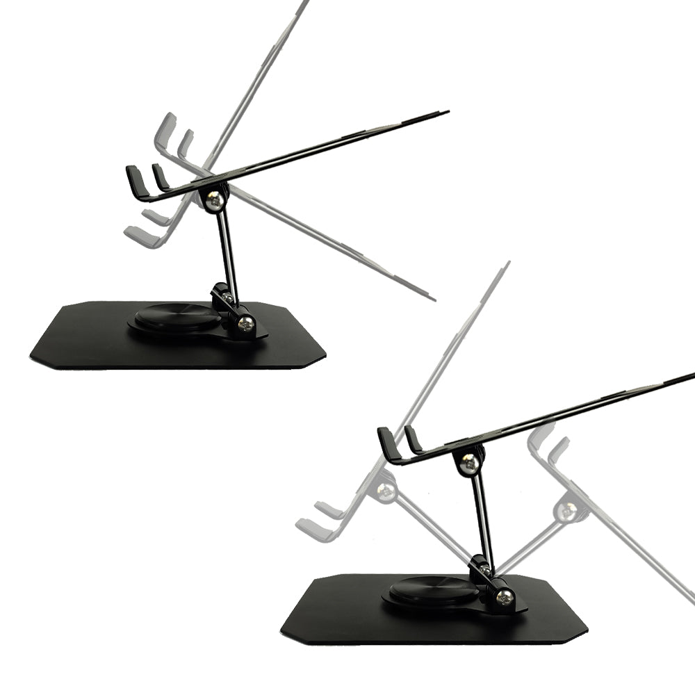 360° Rotating Metal Hollow Tablet Desktop Holder – Adjustable Folding Stand for iPad, Xiaomi, and Smartphones