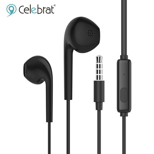 Celebrat G12 3.5mm Wired Earphones In‑Ear Headset with Mic – High‑Quality Handsfree for Mobile Phones