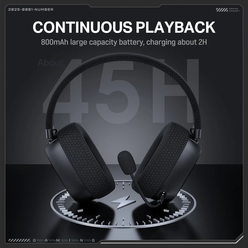 ONIKUMA GT839 Multi Mode Gaming Headset 45H Playback Bluetooth 5.4 Wired 2.4GHz Memory Foam Comfort 1 Year Warranty