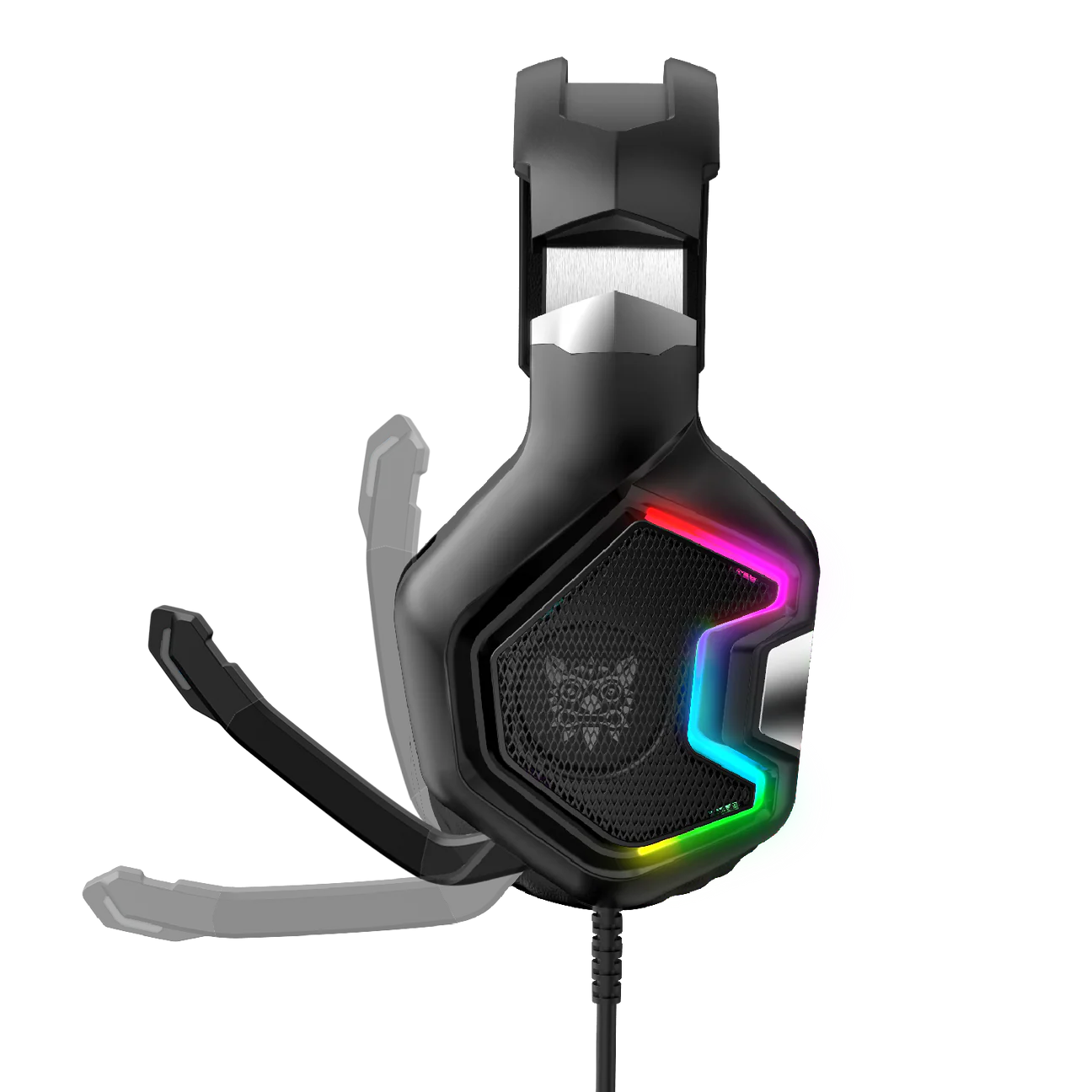 ONIKUMA K10 Pro Wired Gaming Headset with RGB Backlight Noise-Canceling Microphone Over-Ear Headphones for PC PS4 Xbox