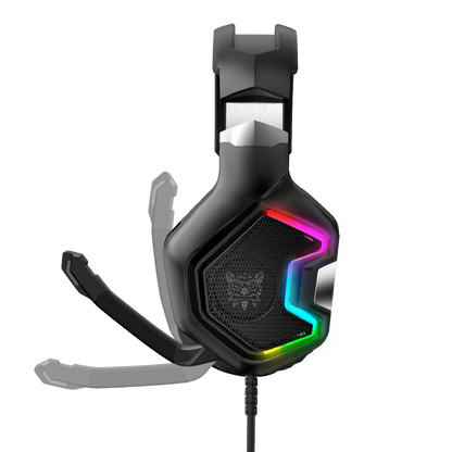 ONIKUMA K10 Pro Wired Gaming Headset with RGB Backlight Noise-Canceling Microphone Over-Ear Headphones for PC PS4 Xbox