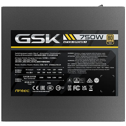 ANTEC GSK750 ATX3.1 – 750W 80+ Gold Fully Modular Power Supply