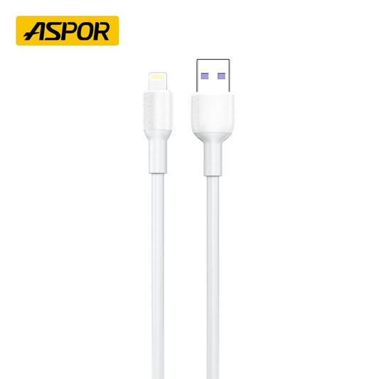Aspor A080 Silicone USB to Micro USB Cable 1 Meter | Fast Charging Flexible Data Cable for Android Devices