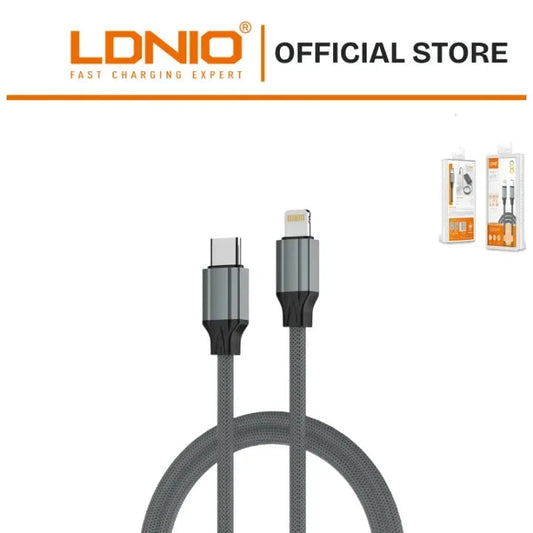 LDNIO LC441i 30W Type-C to Lightning Fast Charging Cable – 1 Meter Nylon Braided Data Cable