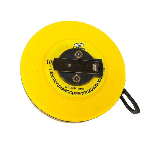 10M Fibreglass Measuring Tape Long Tape Measure Tool with Plastic Ruler Case for Accurate Measurements
