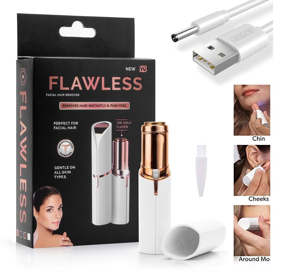 Flawless Rechargeable Facial Hair Remover Gentle and Portable Hair Removal Tool