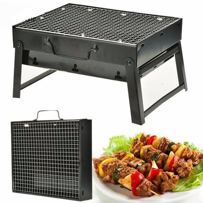 Portable Outdoor BBQ Grill Large Charcoal Barbecue Smoker for Camping Parties and Backyard Cooking