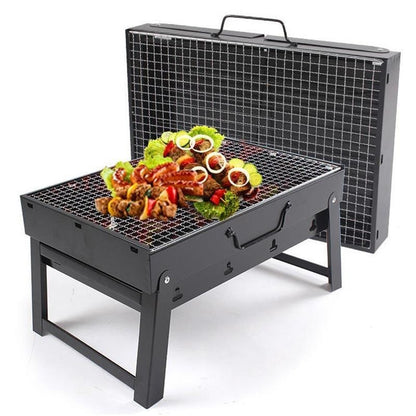 Portable Outdoor BBQ Grill Large Charcoal Barbecue Smoker for Camping Parties and Backyard Cooking
