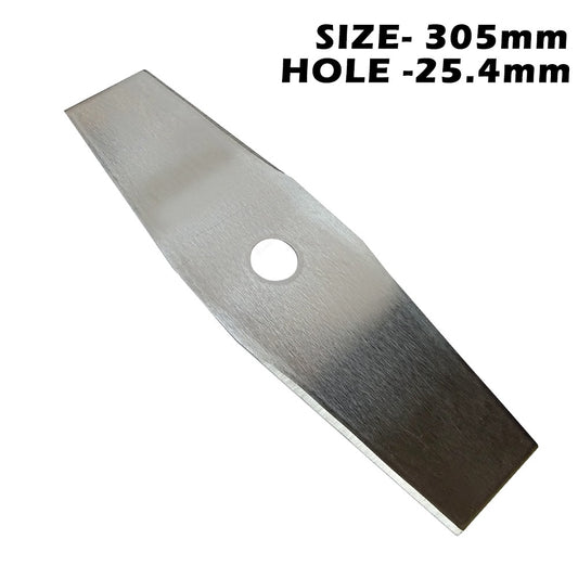 Steel 305mm 2T White Brush Grass Cutter Blade Replacement Straight Blade 25.4mm