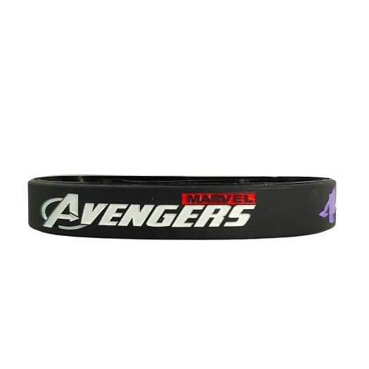 Avenger Black and White Silicone 19cm Unisex Wristband Bracelet for Men and Women