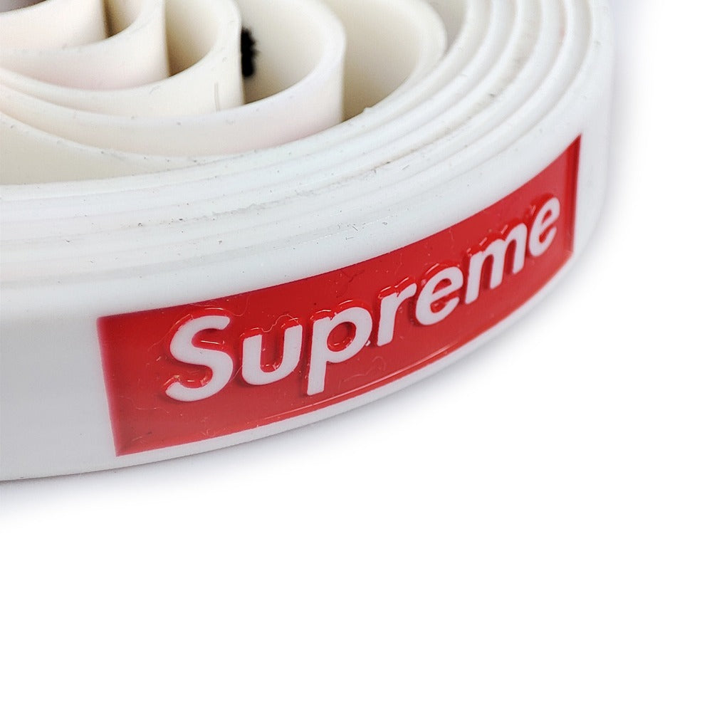 Supreme White Silicone Unisex Wristband Bracelet for Men and Women