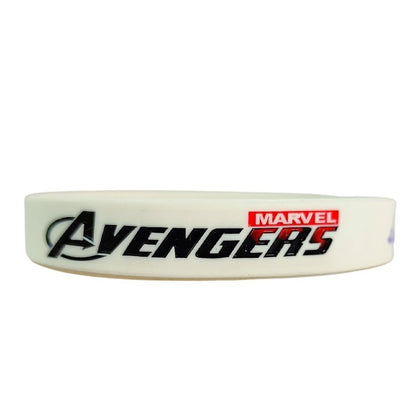 Avenger Black and White Silicone 19cm Unisex Wristband Bracelet for Men and Women