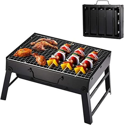 BBQ Grill Small Charcoal Barbecue Grill Smoker for Outdoor Cooking Camping Hiking Picnics