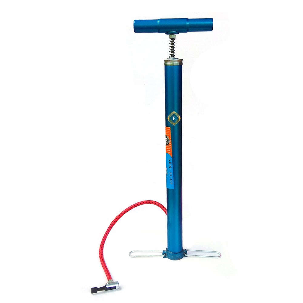 Light Blue Aluminum Alloy Portable Bicycle Air Pump with Schrader Valve – Compact Hand Pump for Tires & Balls