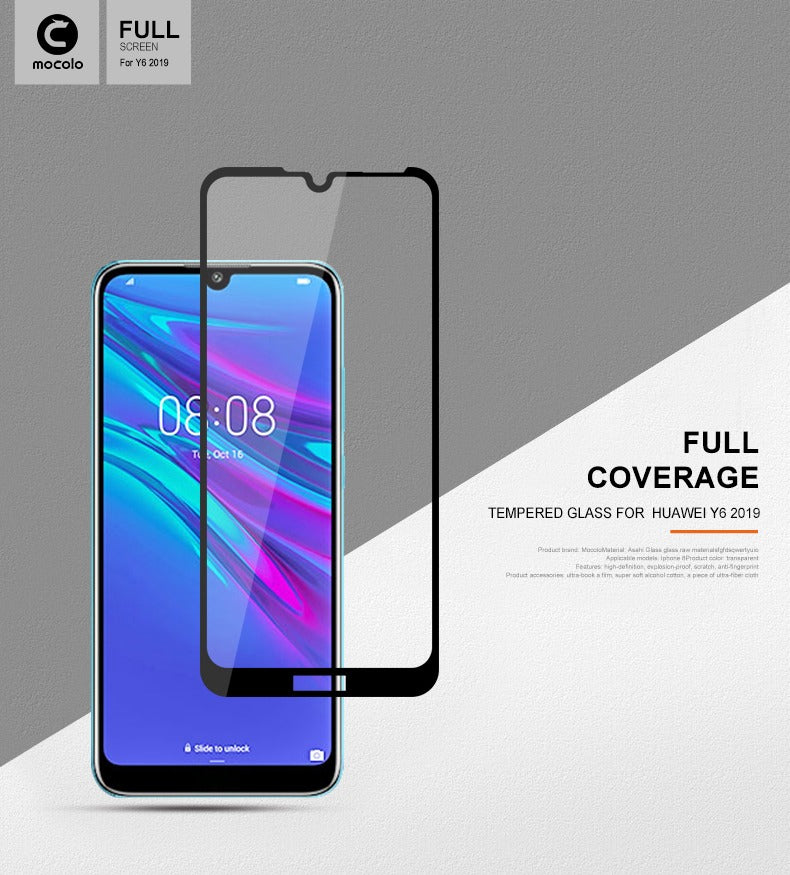 MTB Tempered Glass Screen Protector for Huawei Y7 2019 HD Clear & Scratch Resistant