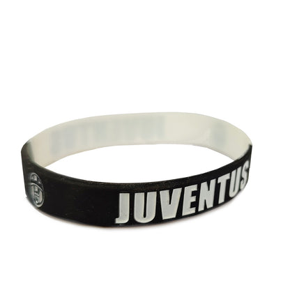 Juventus Black and White Silicone Unisex Wristband Bracelet for Men and Women