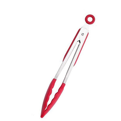Silicone BBQ Grilling Tong Non‑Stick Kitchen Cooking & Serving Tong with Stainless Steel Handle