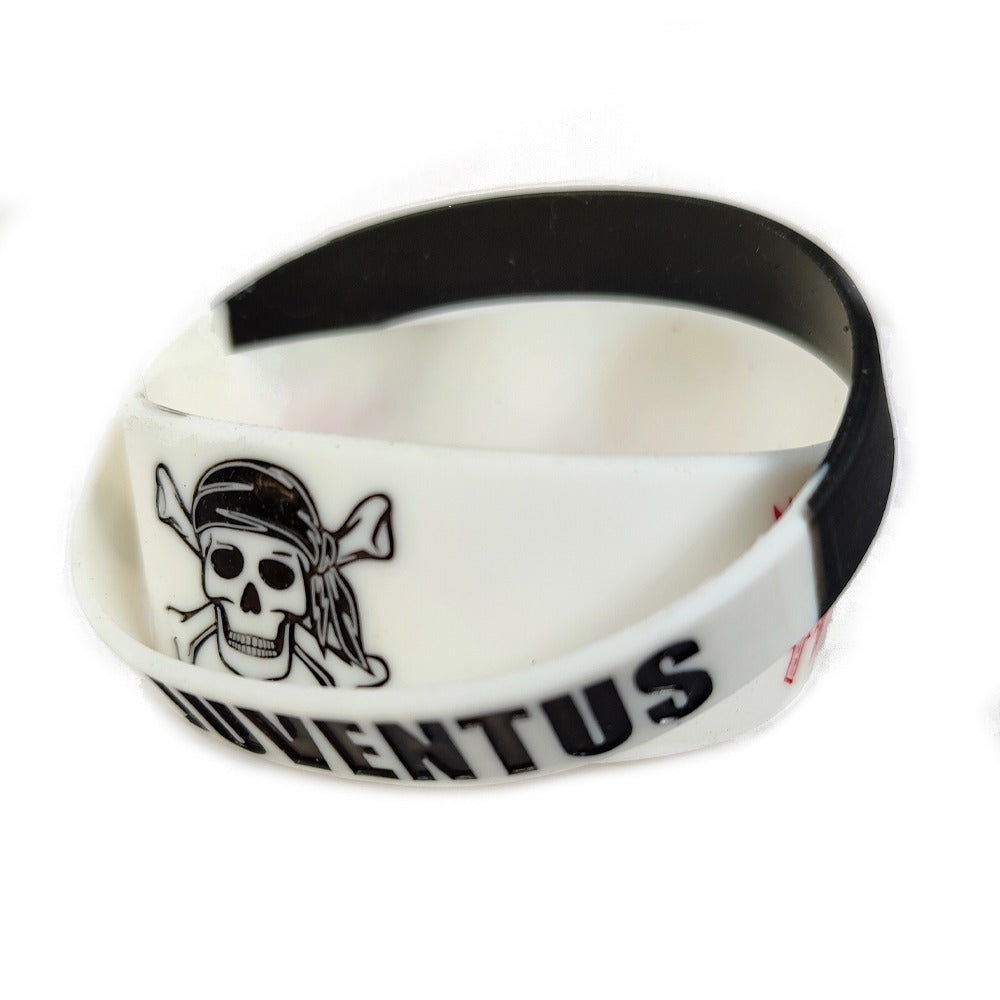 Juventus Black and White Silicone Unisex Wristband Bracelet for Men and Women