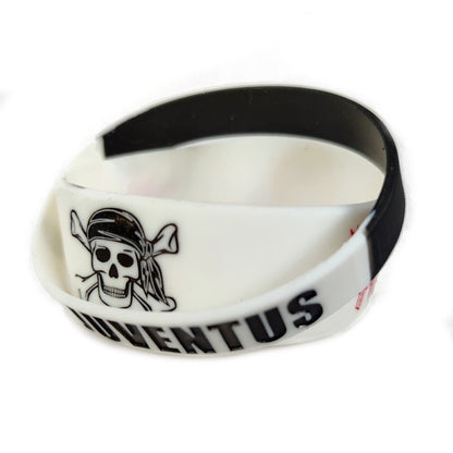 Juventus Black and White Silicone Unisex Wristband Bracelet for Men and Women