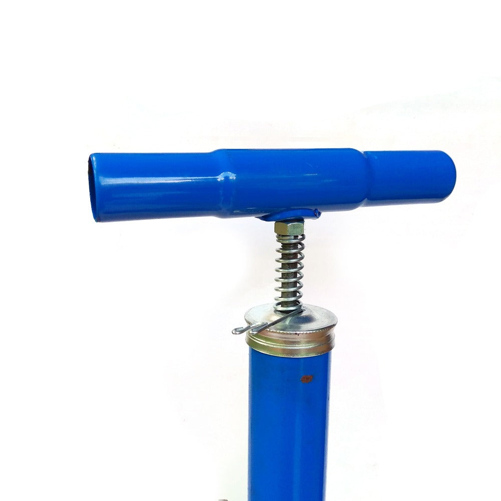 Blue Aluminum Alloy Portable Bicycle Air Pump with Pressure Tank Lightweight Hand Pump for Bikes, Balls & Inflatables