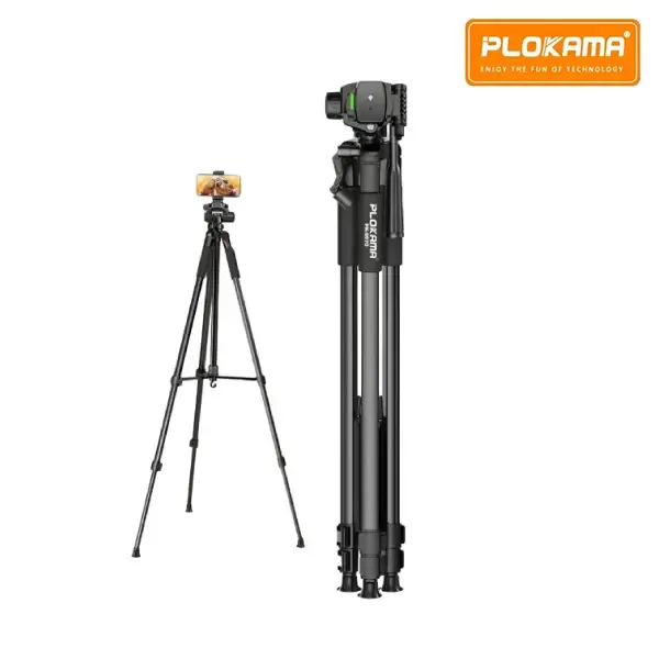 Professional Tripod for Camera DSLR Mobile Plokama PK-9970 1800mm Adjustable Stand for Photography and Video