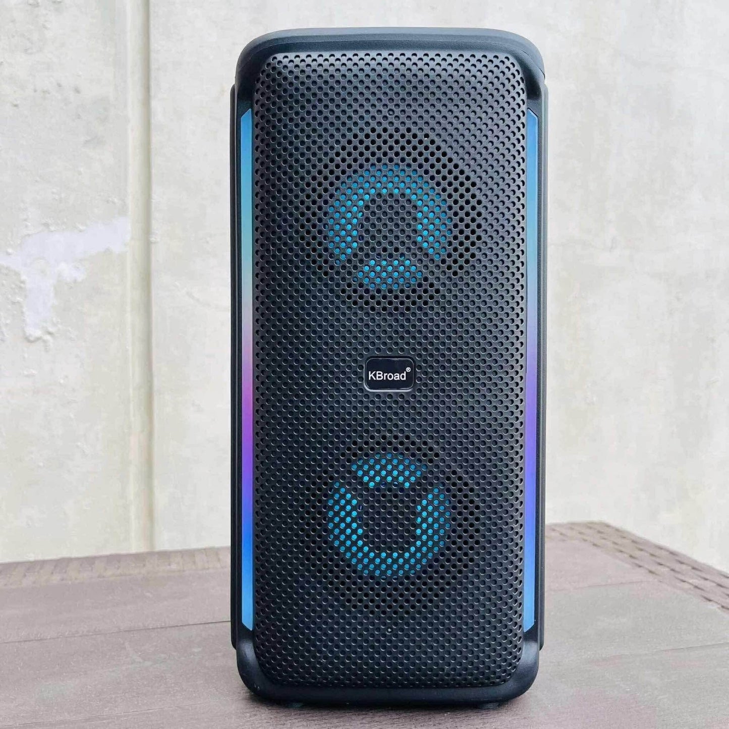 KTS-1972 Portable Wireless Bluetooth Speaker with Wireless Mic – RGB LED Light, Mic/FM/AUX/USB/SD Support, Karaoke Speaker