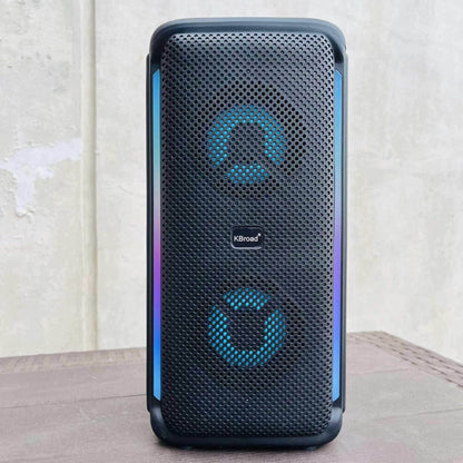 KTS-1972 Portable Wireless Bluetooth Speaker with Wireless Mic – RGB LED Light, Mic/FM/AUX/USB/SD Support, Karaoke Speaker