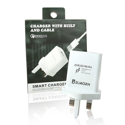 Universal 2A-3A 3.0 USB Charger with Micro USB Cable Fast Phone Charging Adapter