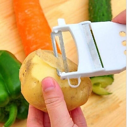 Multifunction Vegetable Cutter & Slicer – Manual Potato, Radish, Cucumber Grater & Peeler