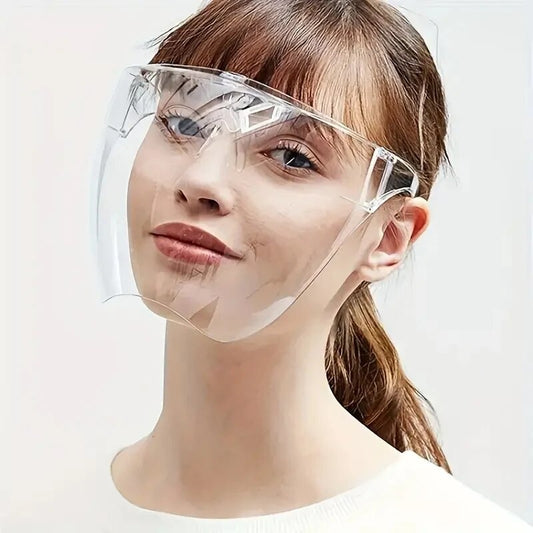 Unisex Eye Shield Visor Large Mirror Sun Glasses Half Face Shield Anti-Spray Protector