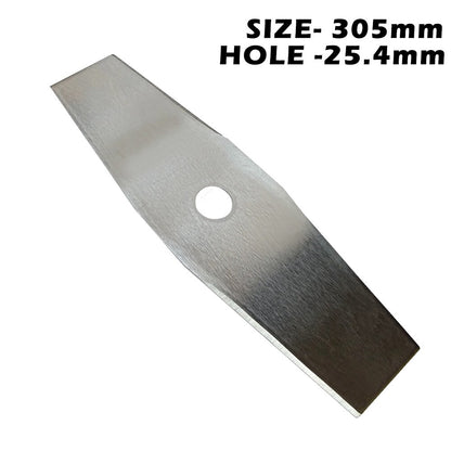 Steel 305mm 2T White Brush Grass Cutter Blade Replacement Straight Blade 25.4mm