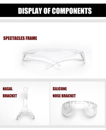 Unisex Eye Shield Visor Large Mirror Sun Glasses Half Face Shield Anti-Spray Protector