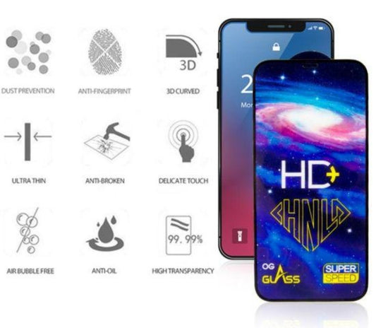 HD+ Full Glue 9D Anti Fingerprint Tempered Glass For ZTE Nubia V60 Design, Blade 35, A55, Music 2, V70, Focus Pro, V70 Design, Infinix Smart 8, Smart 9, Hot 11 Play, Smart 9 HD 4, Google Pixel 3, Pixel 6