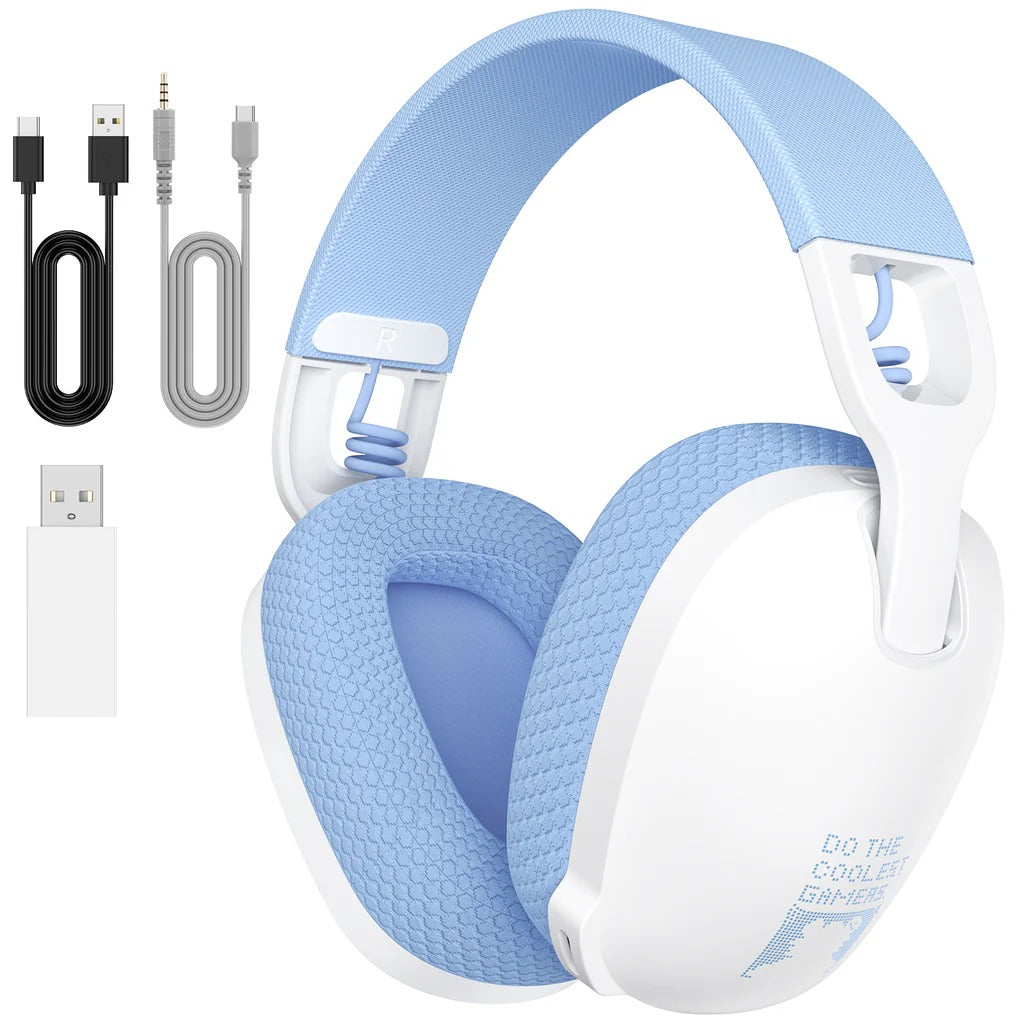 ONIKUMA B2 Tri Mode Gaming Headset Bluetooth 5.3 2.4GHz Wireless Wired Lightweight Over Ear Headphones with ENC Microphone for Gaming and Calls