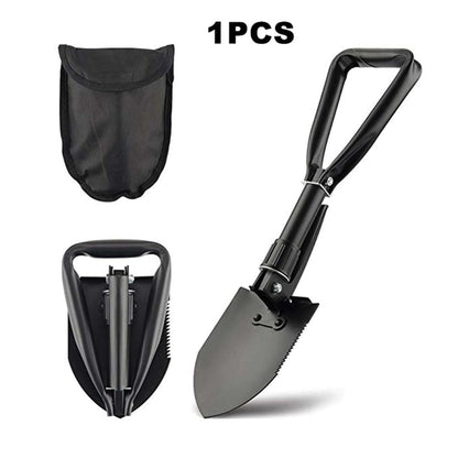 4 in 1 Multifunction Folding Shovel – Outdoor Camping Mini Shovel for Survival, Hiking & Emergency Use