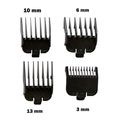 10W Professional Hair Clipper Trimmer with Wire – 2 Cutter Heads, 4 Limit Combs Haircut Machine