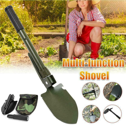 4 in 1 Multifunction Folding Shovel – Outdoor Camping Mini Shovel for Survival, Hiking & Emergency Use