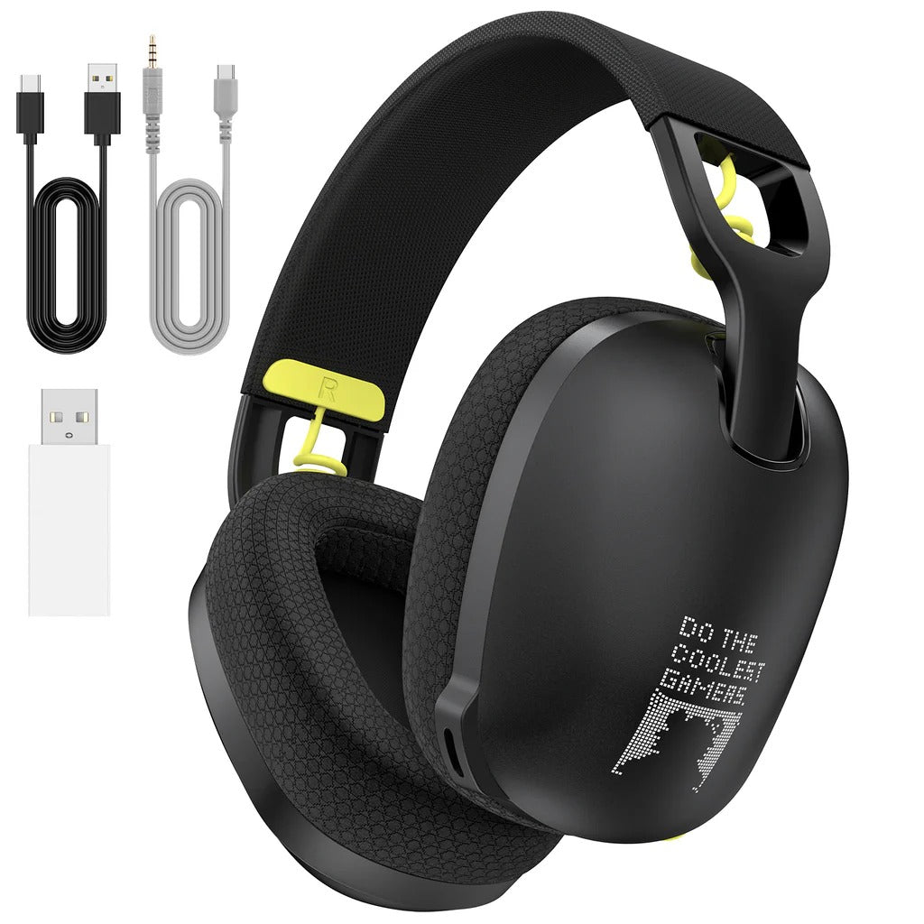 ONIKUMA B2 Tri Mode Gaming Headset Bluetooth 5.3 2.4GHz Wireless Wired Lightweight Over Ear Headphones with ENC Microphone for Gaming and Calls