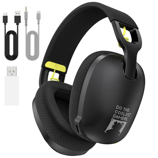 ONIKUMA B2 Tri Mode Gaming Headset Bluetooth 5.3 2.4GHz Wireless Wired Lightweight Over Ear Headphones with ENC Microphone for Gaming and Calls