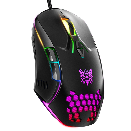 ONIKUMA CW902 Wired Gaming Mouse 6400 DPI RGB Lighting 7 Programmable Buttons 1 Year Warranty