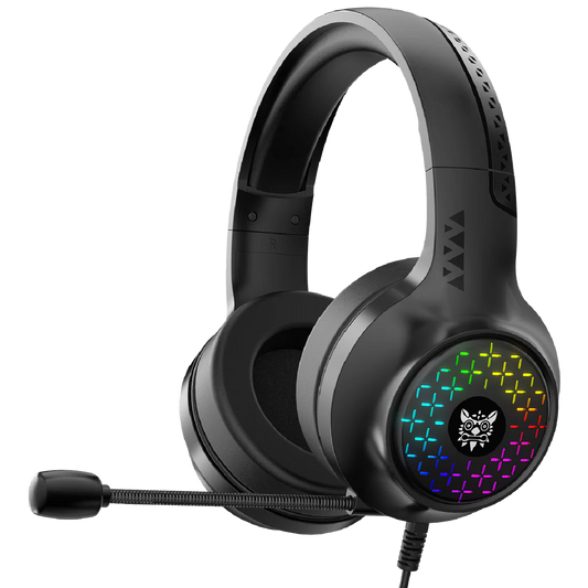 ONIKUMA X7 PRO Wired RGB Light Noise-canceling Gaming Headset 50mm Driver Over-Ear Headphones with Adjustable Mic for PS4 PC Xbox One